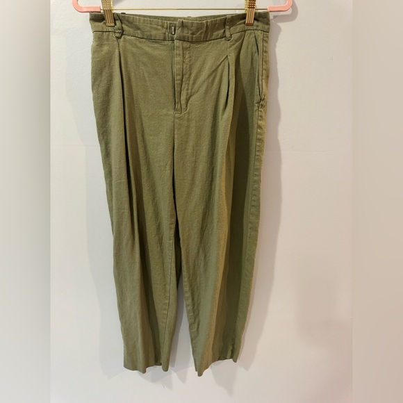 Zara Women Chinos Linen Cropped Pants S - Picture 1 of 8